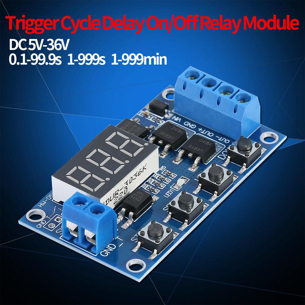 DC 5V-36V Trigger Zyklus Verzögerung Timer Schalter Ein Aus Relais Modul mit LED Display Einstellbares Timer Modul