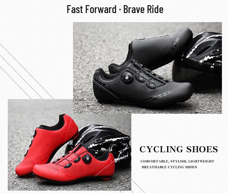 Unisex Mountain and Road Cycling Shoes with Hard Soles and Lock System