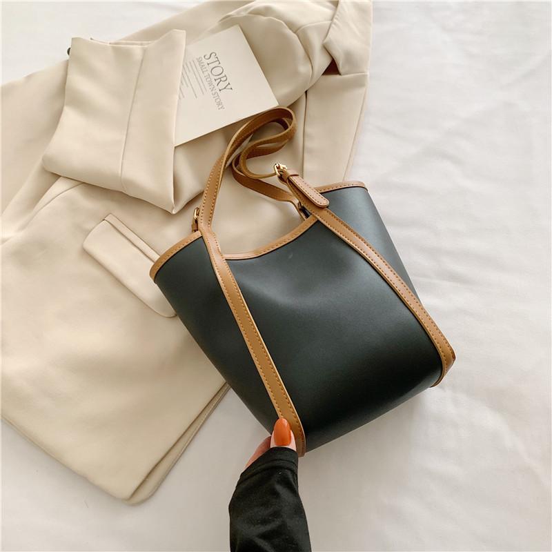 2023 Fashionable Vintage Bucket Shoulder Bag For Women With Large Capacity And Trendy Design