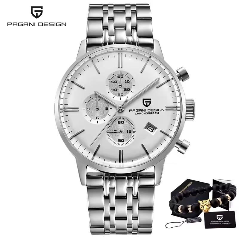 PAGANI DESIGN New Men Watches Multi time zone Quartz Business watch Auto Date Men Watches Japan Movt Watch Men Chronograph Gift