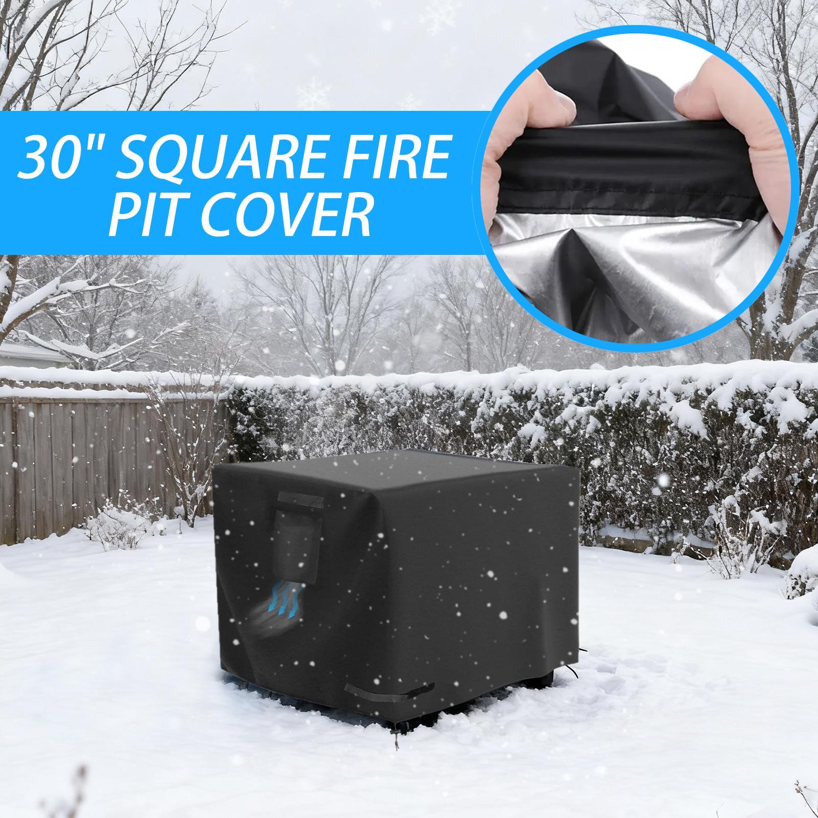

Fire Pit Cover Square 30 Inch Waterproof Protector Fire Pit Table Cover For Patio Porch Camping Indoor Outdoor Home Yard CHINA