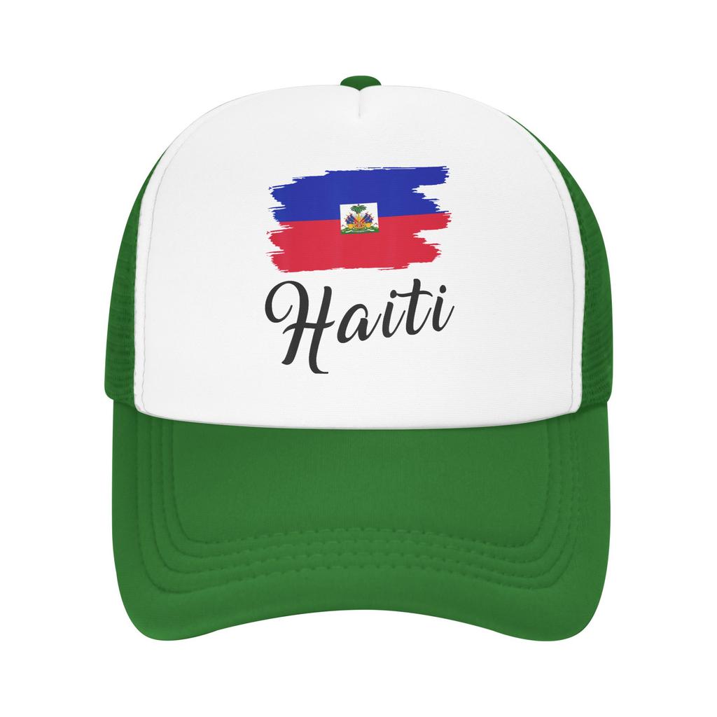 Haiti Flag Haitian Mesh Baseball Caps Adult HipHop Sun Hats  Hats Breathable Summer Trucker Hat