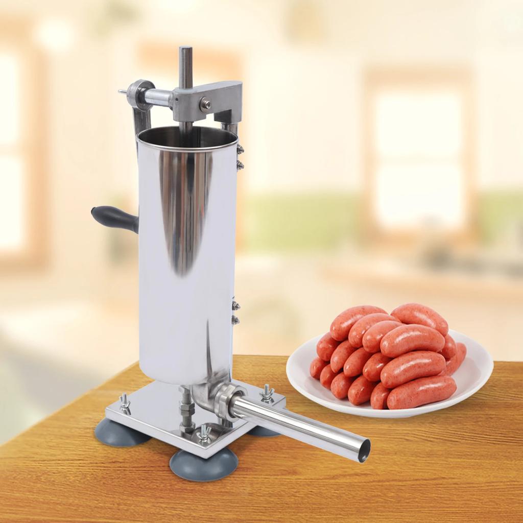 Suction Cup Vertical Manual Enema Machine, Small Stainless Steel Meat Processing Machine with Multiple Specifications of Pipes