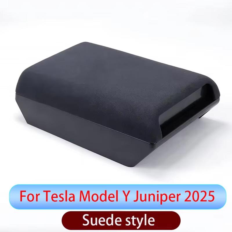 For Tesla Model Y Juniper 2026 Accessories Armrest Protector Box Cover Black Soft Suede Center Console Panel Pad Model 3/Y 2021