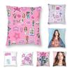 Emilia Mernes MP3 Kissenbezug Doppelseitiger Druck Polyester Kissenbezug Dekor Kissenbezug für Sofakissen Zuhause Quadratisch 45*45cm