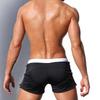 UXH Men's Stylish Stripe Quick-Dry Nylon Swim Trunks with Pockets