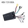 3000W Electric Bike Brushless Motor Controller 48V-72V 60A/80A Dual-Mode 18-Tube Sine Wave DC Motor Brushless Controller Black
