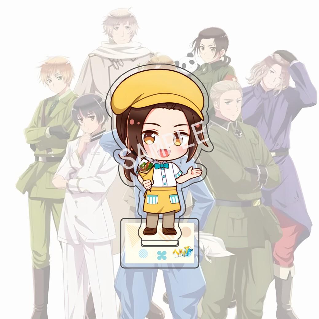 

Anime Hetalia: Axis Powers 10cm Acrylic Cute Character Alfred Feliciano Ludwig Kiku Arthur Ivan Francis Yao Standing Model Gift 10 cm