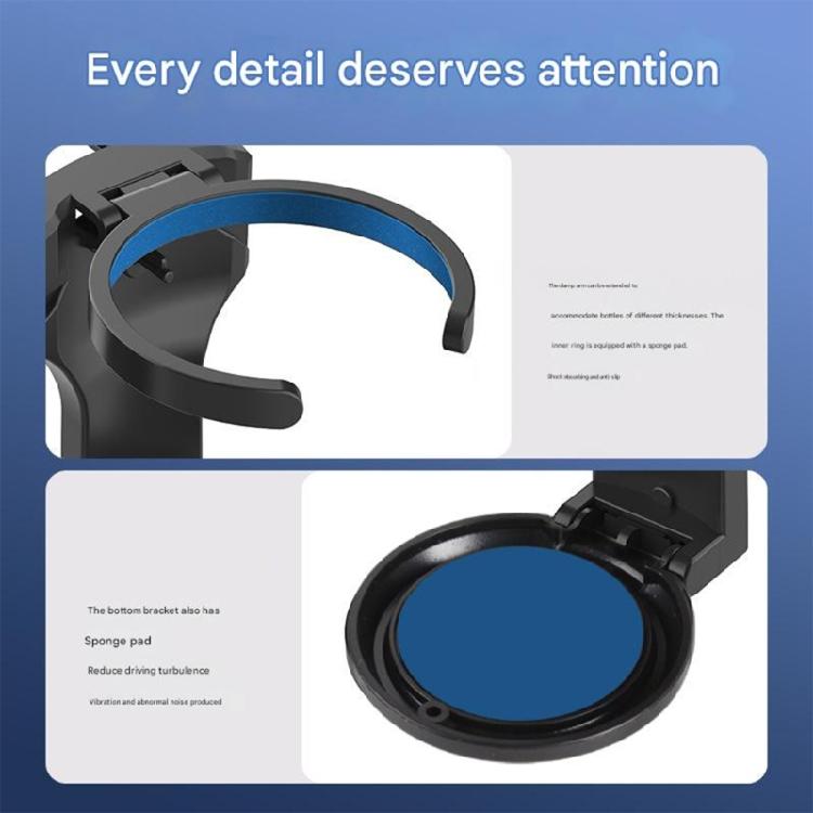 Universal Car Drink Holder Foldable Ashtray Combination ABS Construction Secure Mounting System Fit Most Cars And Trucks