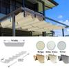 Width 0.8m~2m Rainproof Wave Telescopic Shade Sail Outdoor Polyester Anti-UV Pergola Awning Gazbo Patio Retractable Sunshade Net