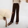 Sancai 2025 Winter Chenille High-Waist Relaxed Straight-Leg Pants