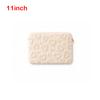 Plush Notebook Computer Sleeve Heart Pattern Protective Device Case Tablet Sleeve  Daily Commuting