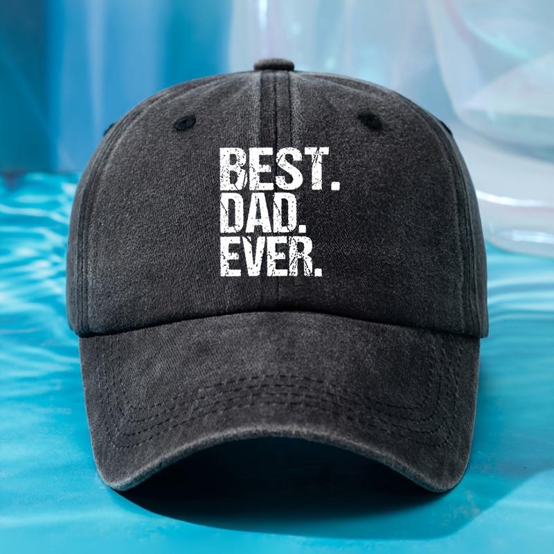 The 'Best Dad' Printed Retro Washed Baseball Hat - Classic American Style, Suitable for Outdoor Travel and Camping