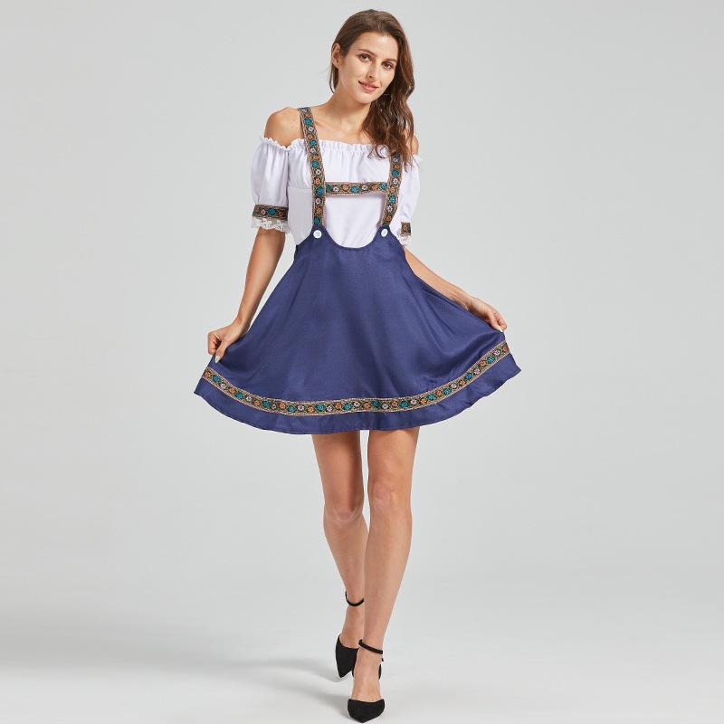 2025 Euro-American Beer Fest Women's Lace Maid Dress Set, Color Block, Plus Size Skirt