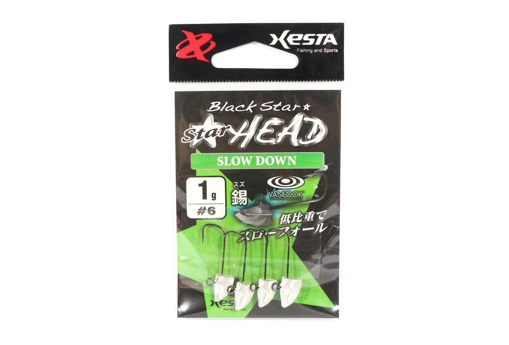 Xesta Jig Head Star Head Slow Down 1 grams Hook Size 6 (0762)