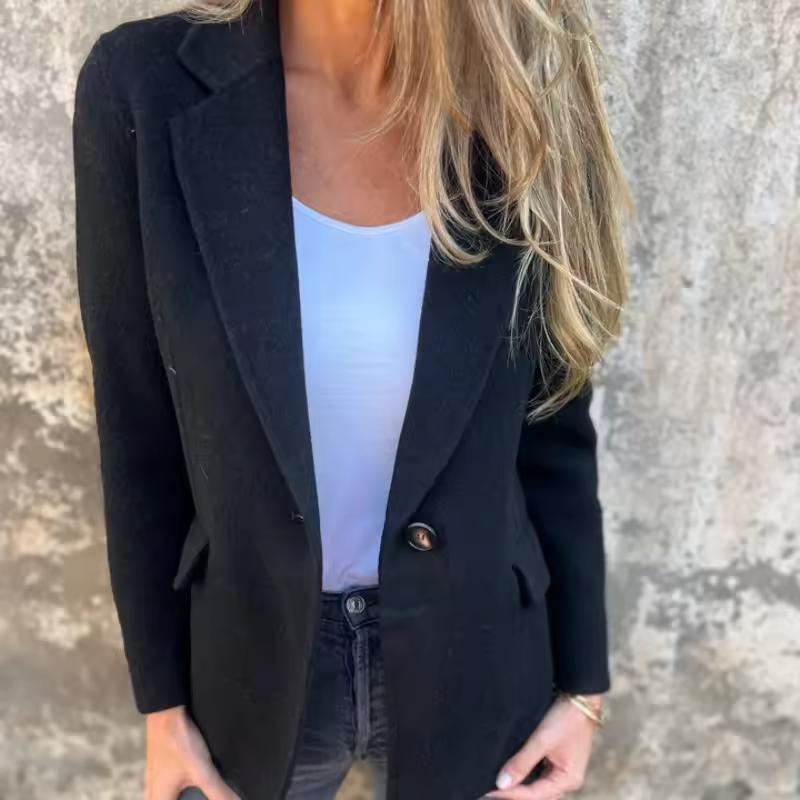 

Женские однотонные повседневные свободные куртки-пальто для женщин Зимние винтажные женские куртки Пальто Осеннее женское пальто Верхняя одежда Топы XS чёрный