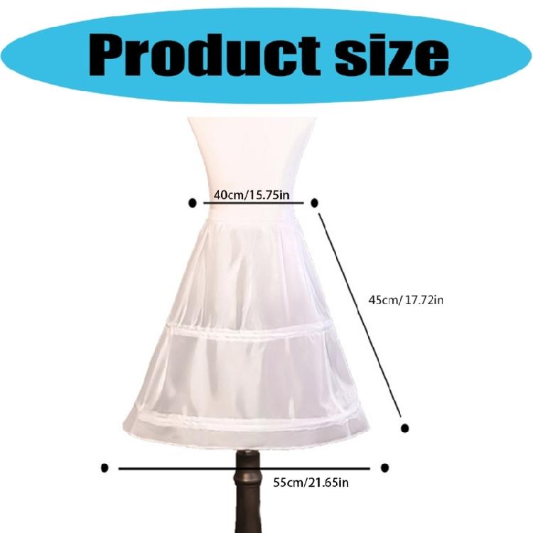 Flexible Hoop Skirt For Kids Special Occasion Anti Slip Waistband Crinoline Breathable Layered Support