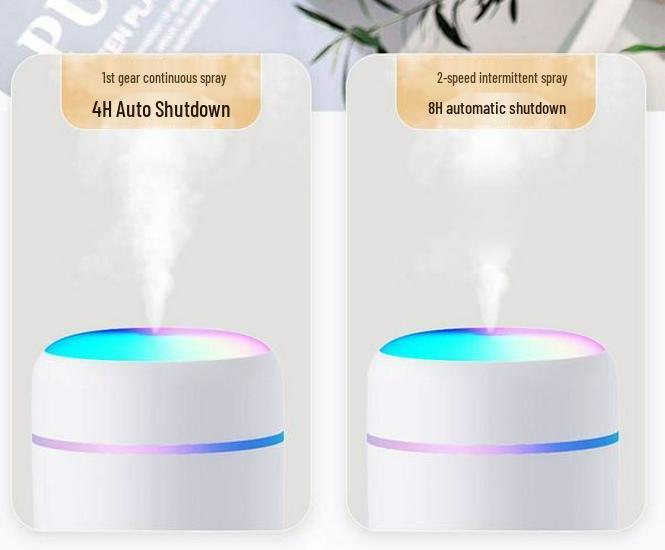 USB-Powered Silent Mini Humidifier for Home and Bedroom, Large Mist Volume, Air-Conditioned Room Aromatherapy Device.