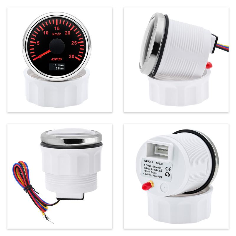 30/60/80/120/200 Km/h GPS Speedometer 52MM Car Truck Speed Gauge Meter With GPS Antenna With 7 Color Backlight 9-32V