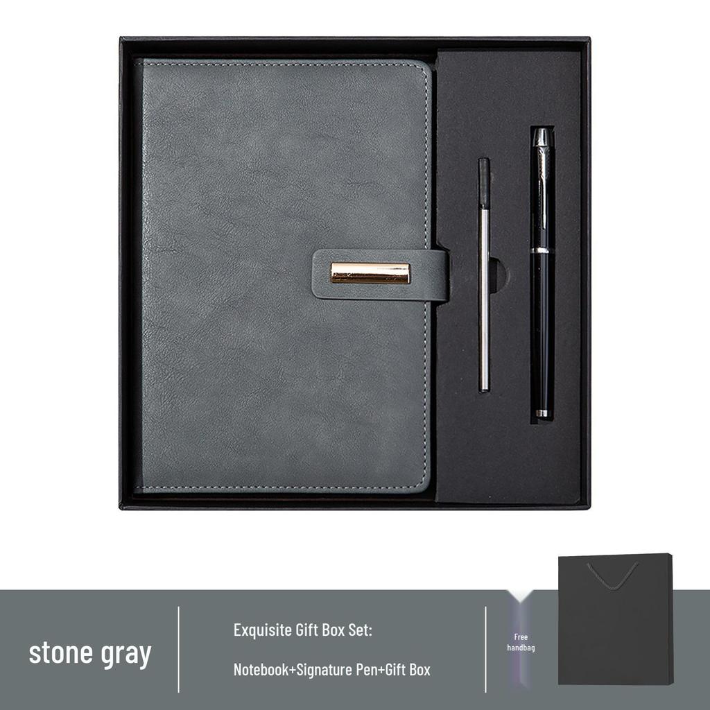 Luxury Business Notebook & Thermos Cup Set - Customizable Logo for Office Souvenirs