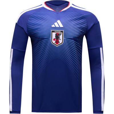 Japan FW25 26/27 Heimtrikot Nationalmannschaft Weltmeisterschaft Heim Fanversion Schnelltrocknend Slim Fit Drei Streifen Langarm Fußballshirt JZ9680