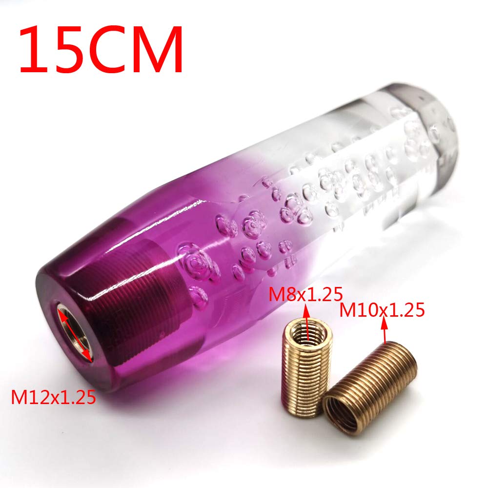 HANSWD Universal Crystal Shift Bubble Transparent with Refreshing Includes 3 Transparent Purple Knob, Design, Octagonal, Sparkling, Bubbles, Adapters,