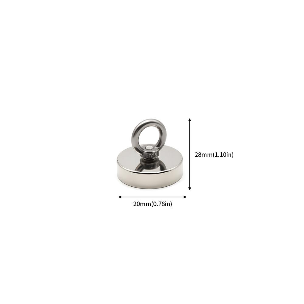 D16-D120mm Neodymium Fishing Hook N52 Heavy Duty Magnet Super Strong Neodymium Magnet  with Countersunk Hole Eyebolt