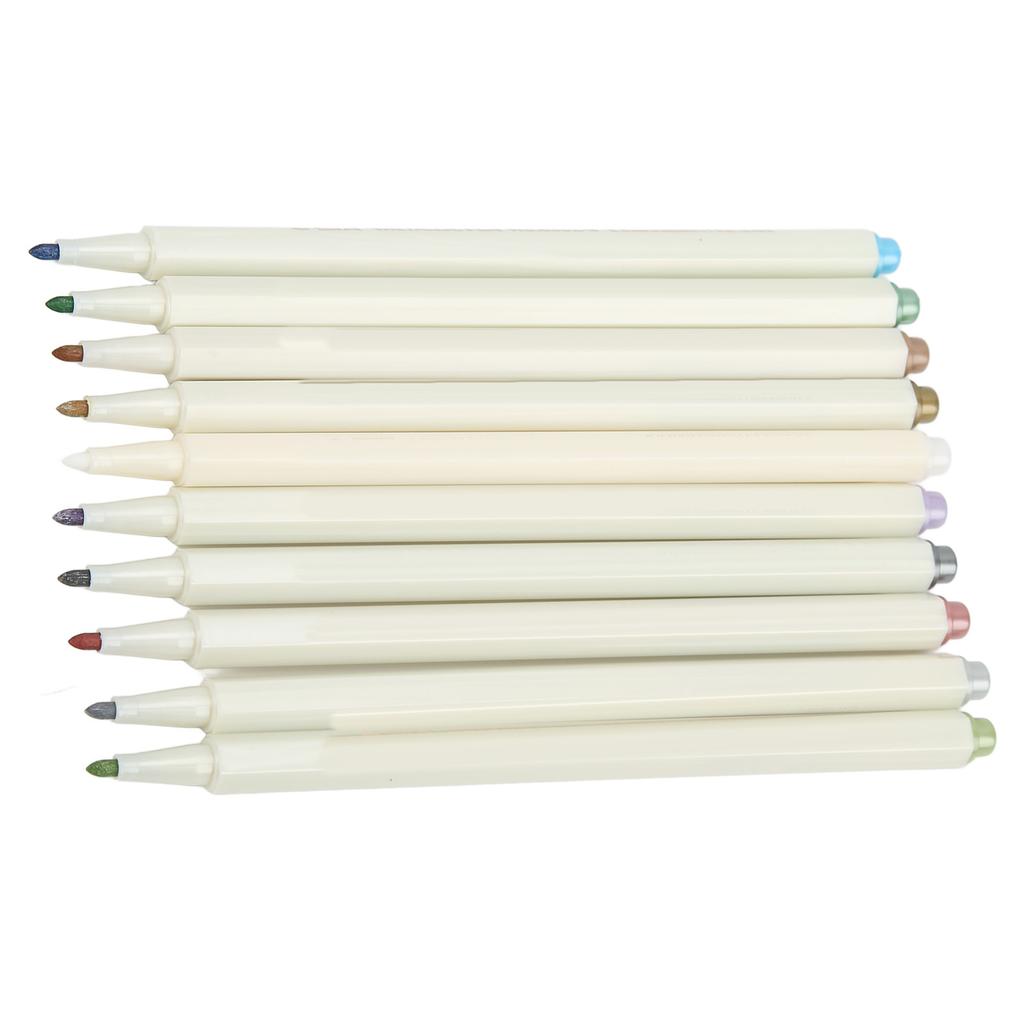 Metallic-Farbstifte 10 Farben Starke Deckkraft Umweltfreundliche Marker zum Malen Scrapbooking DIY-Basteln