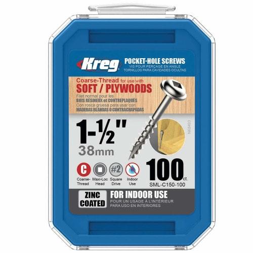 

Kreg Pocket Hole Screws, 38mm, Coarse (100 count)