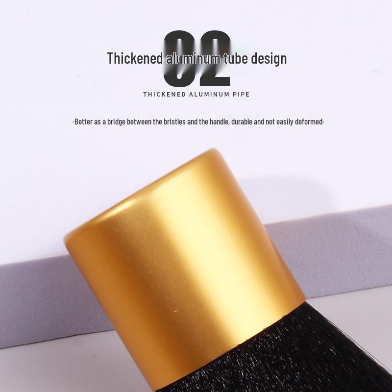 Large Kabuki Blush Brush with Mushroom Head for Loose Powder and Setting Makeup