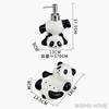 Creative Children Panda Ceramic Soap Dispenser Panda Shape Soap Dish Bathroom Decoration Accessories Shampoo Bottle Girls Gift