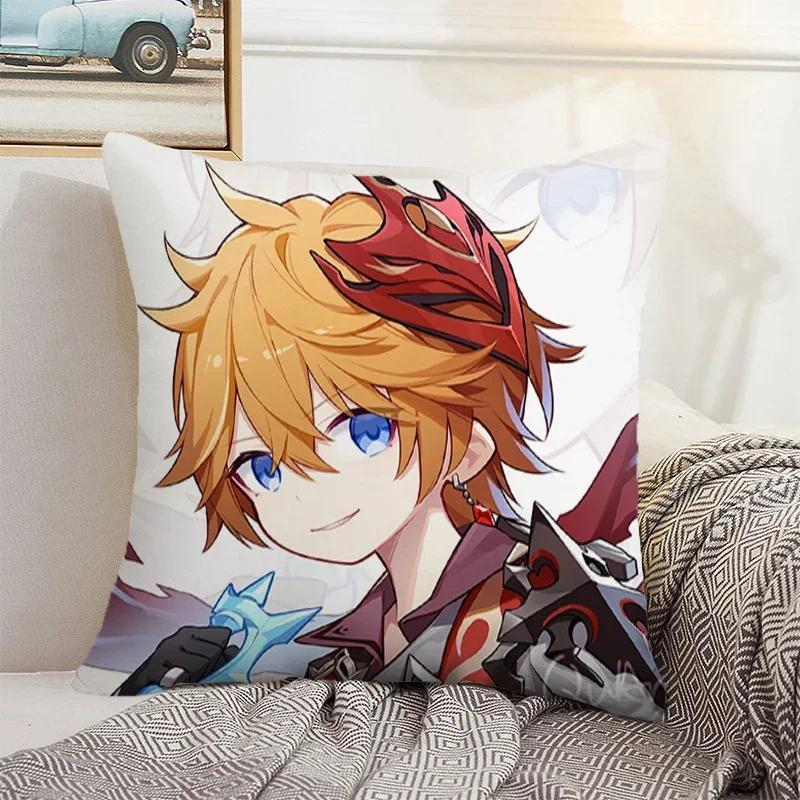 Genshin Impact Cushion Cover 45*45 Pillow Covers Decorative Sofa Cushions Pillowcase  Pillows Decor Home Pillowcases