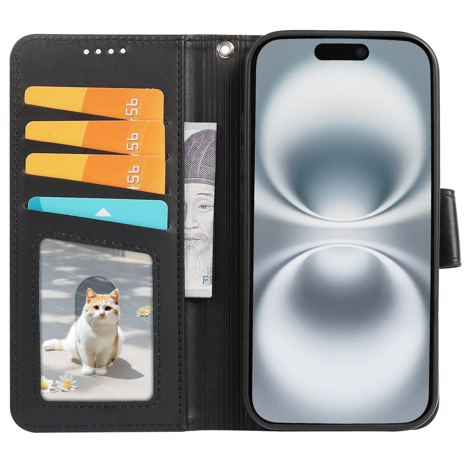 

For iPhone 16 Case Detachable 2 in 1 PU Leather Wallet Phone Cover Green