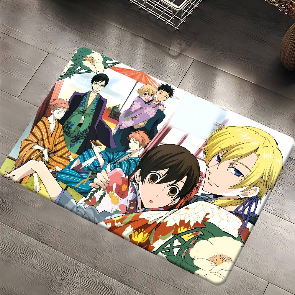 Anime O-Ouran High School Host Club Bathroom Mat Anti-slip Absorb Water Long Strip Cushion Bedroon Mat Welcome Doormat