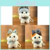 Adorable Cat Plush Doll With Polyester Fiber Material Perfect For Bag Charm And Collectors