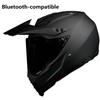 2025 Motorcycle Bluetooth DOT BT Speakers Motocross Music Player Gloss Black Compatible with Apple Android for Road Cross Helmet
