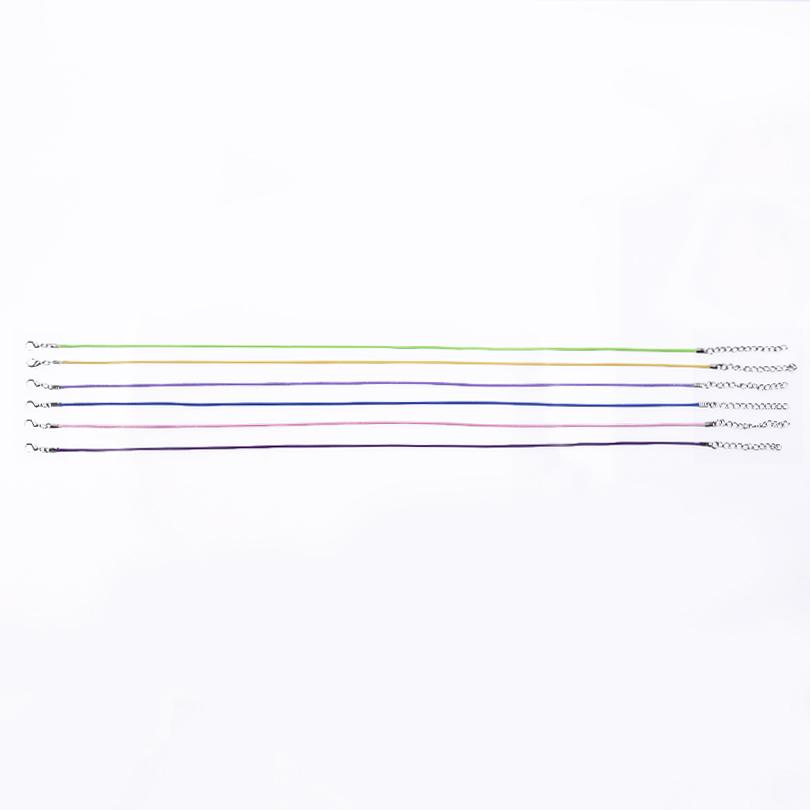 Mix Rainbow Color 102030Pcslot 50Cm Leather Rope Chain Necklace For Women Men Accessories Diy Wax Adjustable Choker Necklace