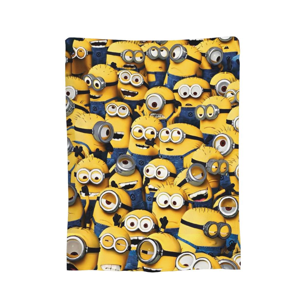 M-Minions Cute Cartoon Blanket Multi-size Warm Cozy Fluffy  Throw Blankets for Sofa Couch and Bed