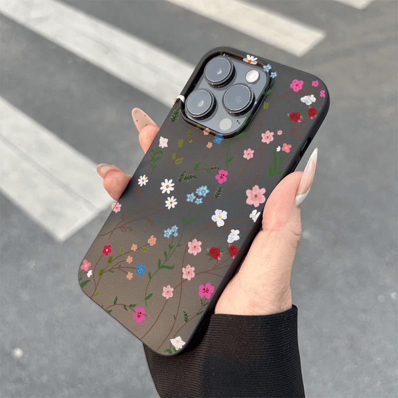 

Lychee Pattern Floral Soft Shell for Apple 15/16 Pro Max - Large Hole Design, Compatible with 11/12/13P Cartoon Series. Apple 12 Pro Max