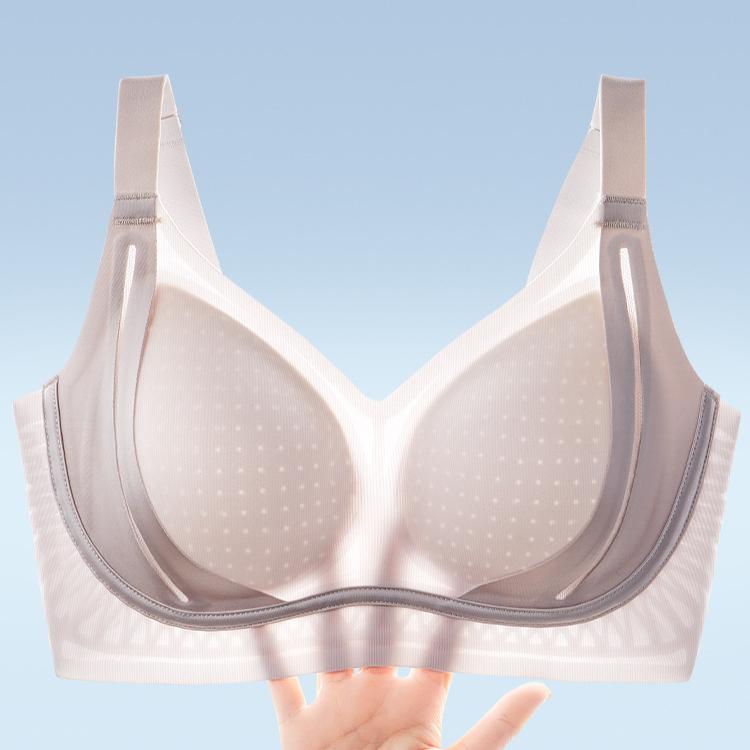 Thin Underwear Women's Gathering Bra Seamless Bra Breast Retraction Anti-sagging Breathable Women's Bra Push Up Bra