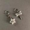 Retro Beaded Asymmetrical Small Fish Flower Ear Buckle Design Sense Temperament Niche Simple Unique Ear Buckle Women