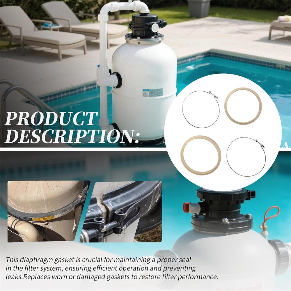 2Pcs HAY-051-1507 Diaphragm Gasket with Ring Compatible with Hayward ECX5000G