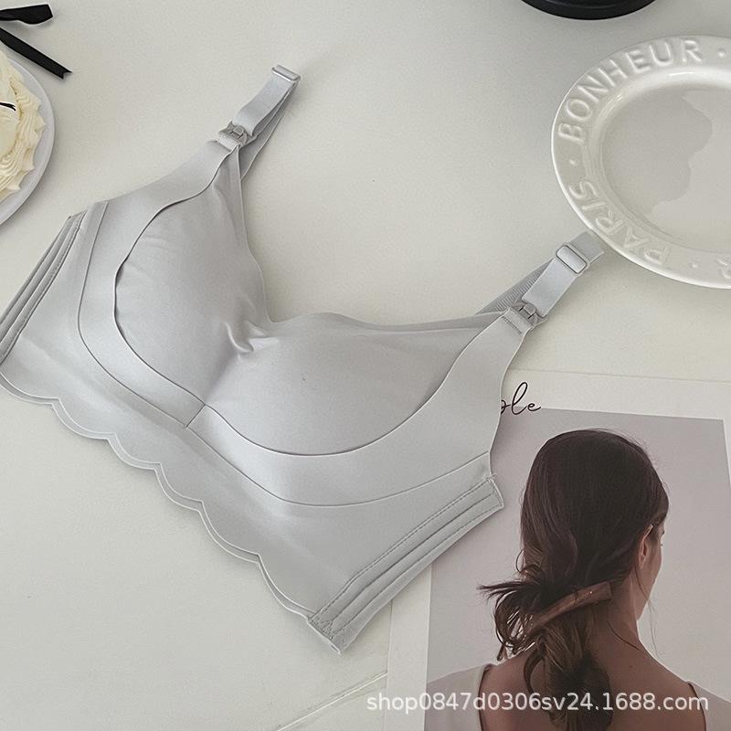 Anti-gravity lifting breastfeeding underwear without steel ring gathering side breastfeeding during pregnancy and postpartum front opening