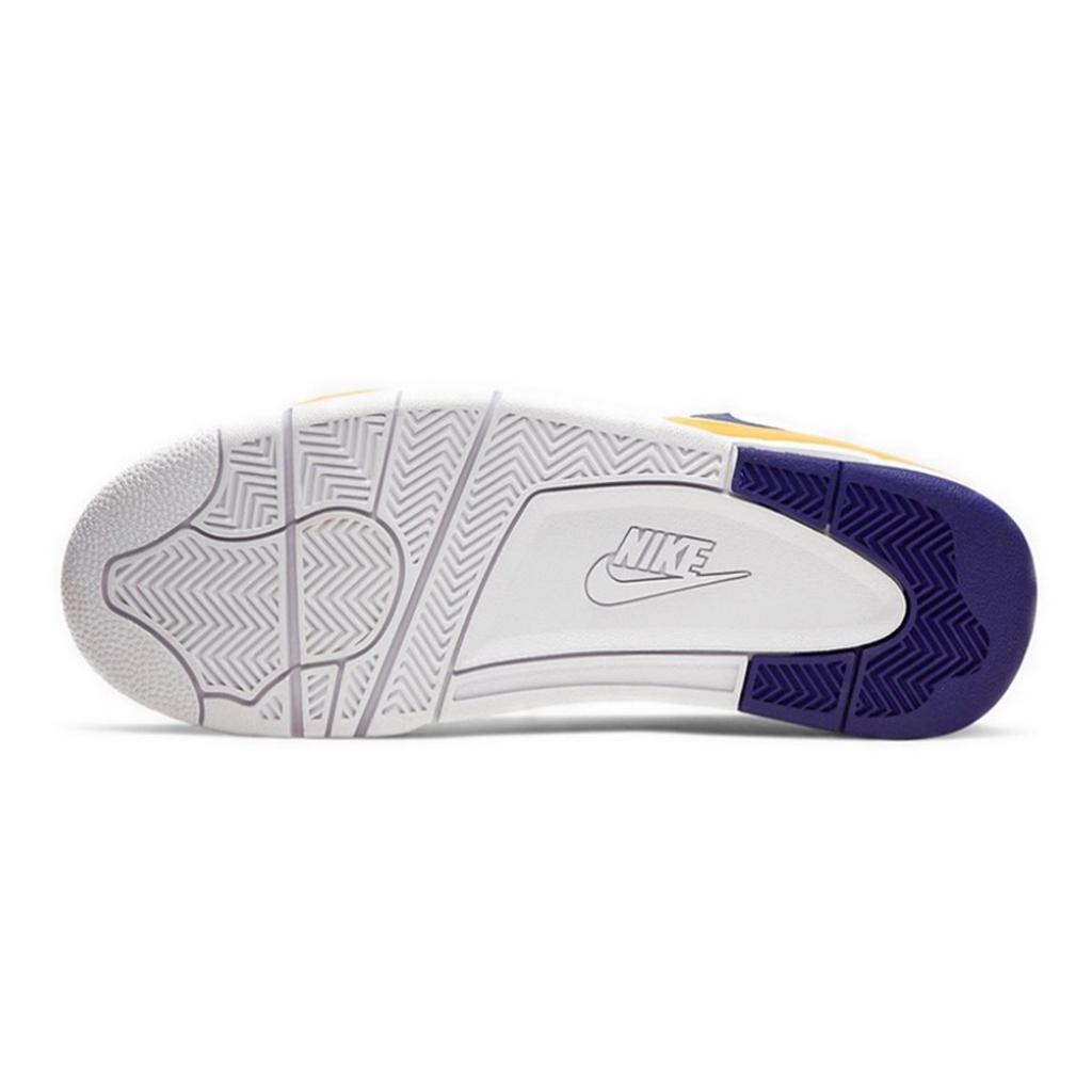 Nike Flight Legacy Long Yin Mid Top Vintage Basketball Shoes Men's Black White Gray BQ4212-102(Team691-)