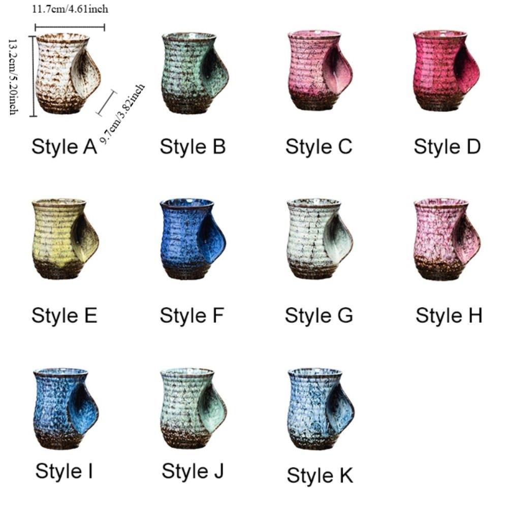 Hitzebeständige glasierte Keramiktasse Kaffeetasse Farbverlauf Ofenbecher Wasserbecher Teetasse Geschenk