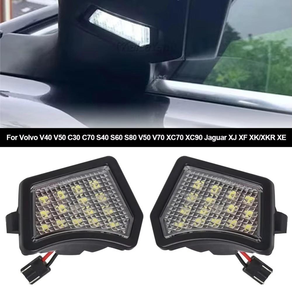 2 Stück Auto-Seitenspiegel-LED-Pfützenlicht für Geeignet für Volvo S60 S80 V50 V70 XC70 XC90 Jaguar XJ