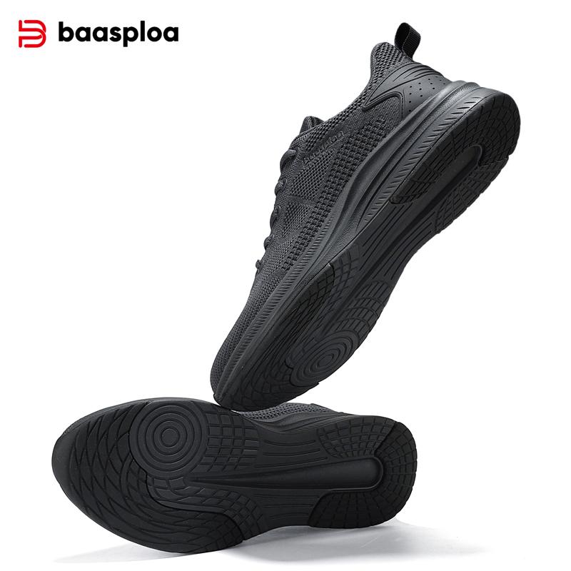 Baasploa Men Running Shoes Lightweight Breathable Tennis Shoes Sports Shoes Casual Fashion Men Walking Shoes Non-slip Sneakers