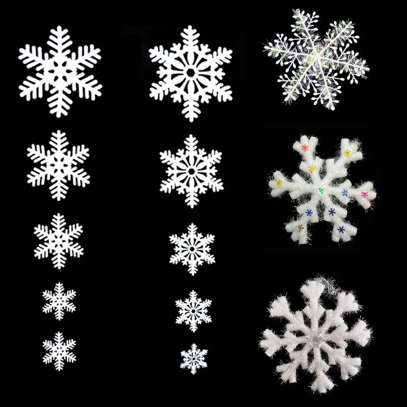 

Children s Christmas Foam Snowflake Dance Props and Stage Decorations - Lightweight Plastic Ornaments Snowflake 11cm (3pcs) белый