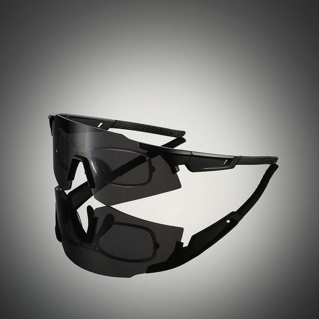 Oversized Sports Goggle Fashion Mirror Outdoor Cycling Protective Sunglasses Women New In Trendy Outdoor Anti-UV Shades