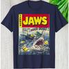 Jaws Comic Themed Tshirt 50th Anniversary Commemorative Mens Tshirt for The Movie Summer New Unisex Casual Tshirt